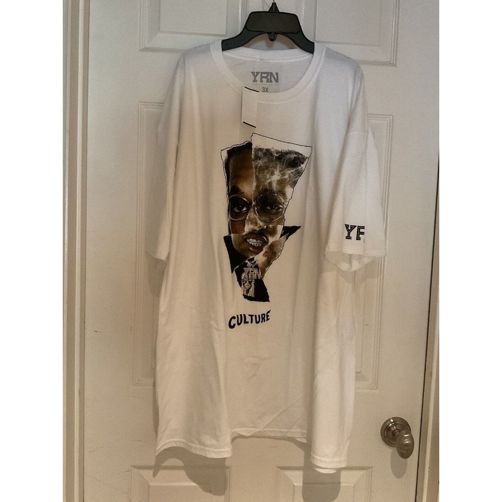 Yung Rich Nation YRN White T-Shirt Black Culture Size 3X NWT